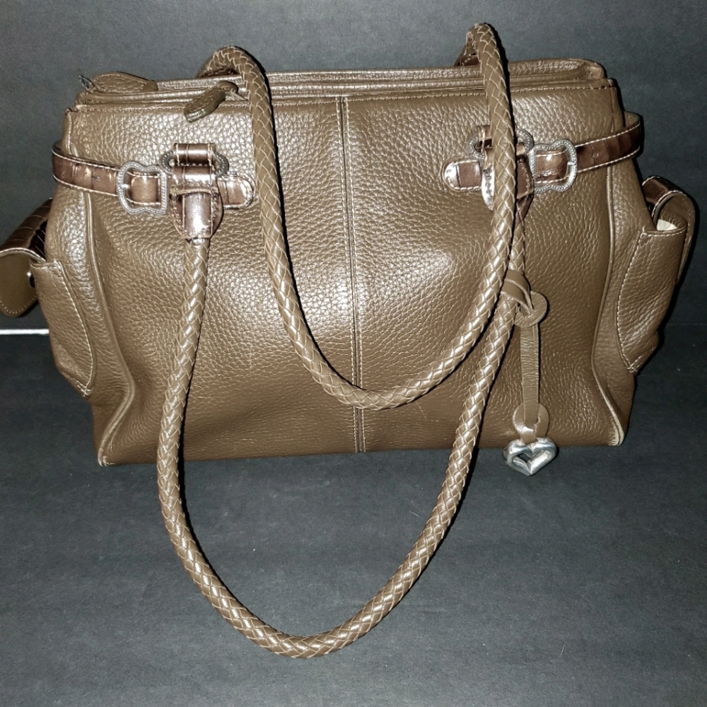Brighton Chocolate Brown Pebbled Leather Purse